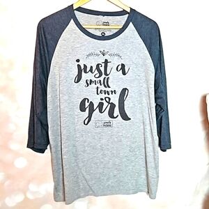 Small Town Girl Baseball Tshirt